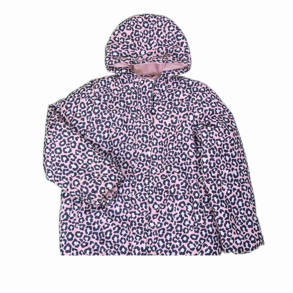 Place Pink and Black Leopard Kids Puffer Jacket